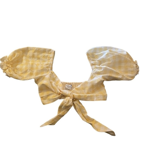 NWOT Charlie Holiday gingham crop top. Size 4. - Picture 4 of 5